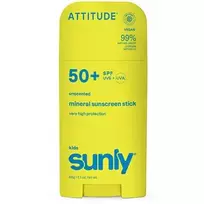 „Attitude Kids Sunly Cream SPF 50“ – be kvapiklių mineralinis saulės kremas vaikams, 60,0 g