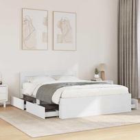 Lovos rėmas 2 pcs Baltas 137 x 188 cm Apdirbta mediena