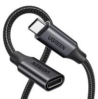 Kabelis/ilgiklis  UGREEN USB C kištukas - USB C lizdas USB3.2 100W 1m 10Gbps, juodas