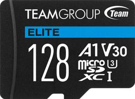 Karta TeamGroup Elite MicroSDXC 128GB Class 10 UHS-I/U3 A1 V30 (TEAUSDX128GIV30A103) | TEAUSDX128GIV30A103 | 0765441645363
