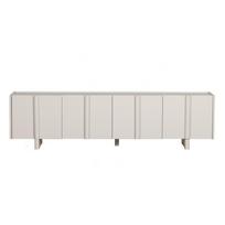 TV spintelė kreminės spalvos iš pušies masyvo 200x53 cm Basu – WOOOD