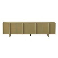 Iš pušies masyvo TV spintelė khaki spalvos 200x53x46 cm Basu – WOOOD