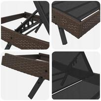 vidaXL Vienvietė gultas 70 x 197 x 82 cm polietileno rotangas, metalas Lumarko! | 42009976 VidaXL | 8721288582461