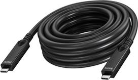 USB kabelis Vision USB-C (M) į USB-C (M) USB 3.2 3 A 15 m 4K60Hz palaikymas Black | TC 15MUSBC/BL | 1219661400008