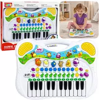 Lean Toys Interaktyvus edukacinis pianinas vaikams su gyvūnų garsais