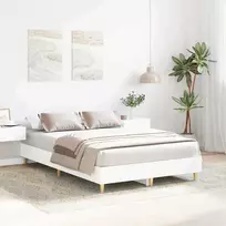 Lova Lovos rėmas Balta 137 x 190 cm Apdirbta mediena