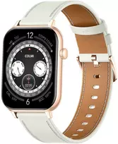 COLMI C28 Išmanusis laikrodis in Gold with a Baltas Leather Strap