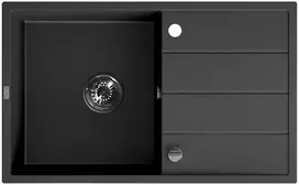 Granitinė virtuvinė plautuvė Laveo Wolin SPW_711T, Juodas