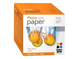 ColorWay Photo Paper, 500 sheets | High Glossy | 200 g/m | 10x15
