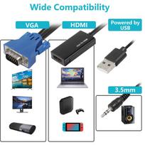 VGA į HDMI adapteris su garsu