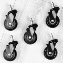 Kėdės ratukai IKEA guminiai 5 cm / 10 mm 5 vnt Orion