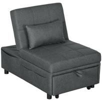 Daugiafunkcinis 4-in-1 fotelis sofa-lova, transformuojama su atlošu ir pagalvėlėmis
