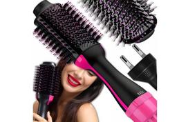 Plaukų formavimo šukos - džiovintuvas 2in1, limited black-pink edition
