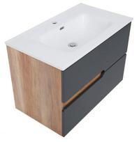 Vonios spintelė Spectra country, 79,7x54,4x45,7 cm, juoda/ruda