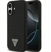 Telefono dėklas iPhone 17 juodas silikoninis MagSafe Guess