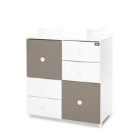 Komoda Lorelli Cupboard New, 2 box, baltos/smėlio spalvos