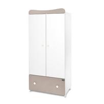 Komoda Lorelli Exclusive, baltos/smėlio spalvos