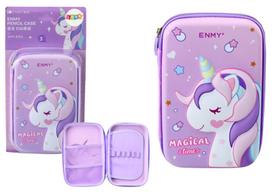 Didelis violetinis vienaragio pieštukų dėklas 23x15x5 cm