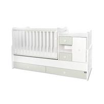 Transformuojama vaikiška lovytė Lorelli MiniMAX New, 60x120/72x190 cm, balta/šviesiai žalia