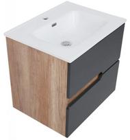 Vonios spintelė Spectra country, 59,7x54,4x45,7 cm, juoda/ruda