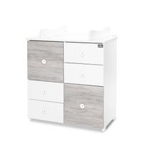 Komoda Lorelli Cupboard New, 2 box, baltos/pilkšvo medžio spalvos