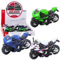 Sportinis motociklas su žibintais ir garsais