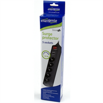 GEMBIRD SPG-5-C-5 surge protector 5 sockets self diagnostic indicator VDE approved german plug power cord 1.5m