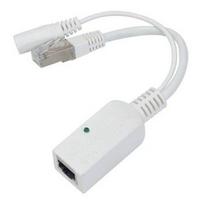 Mikrotik RBGPOE Gigabit PoE adapter with shielded connectors, supports 9-48V PoE