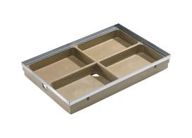 Batų valymo vonelė Aco Vario 00400, polimerbetonis, cinkuotasis plienas, 100 cm x 50 cm
