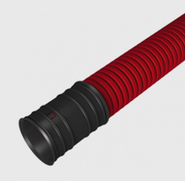 Underground corrugated double wall tube EVOCAB HARD D=110mm/6m red 750N 2020011006004C01003 | 4752053023753