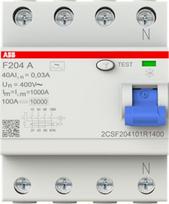 F204 A-40/0.03 Residual Current Circuit Breaker (RCCB) 4P 40A 30mA A 2CSF204101R1400 | 8012542783503