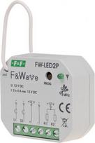 Two-channel LED controller 12 V DC to a Ø60 flush-mounted box - receiver, F&Wave radio control FW-LED2P | 5908312599319