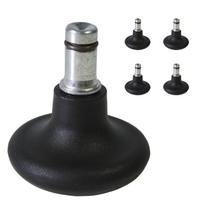 Baldų kojelė Home4you, juoda sp., 5 vnt.
