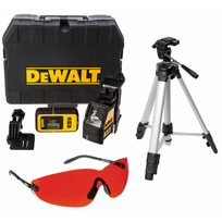 DW088KD DeWALT 2 krypčių savaime susireguliuojantis lazeris su detektorium ir akiniais + 1-77-201 Stanley stovas