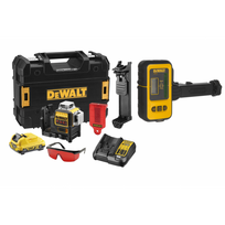 DCE089D1R + DE0892 DeWALT kryžminių linijų lazeris ir linijinio lazerio detektorius