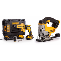 DCF620P2K DeWALT 18V gipskartonio gręžtuvas + DCS331N 18V siaurapjūklis