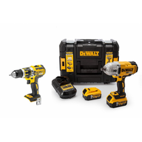 DCF899P2 DeWALT 18V smūginis veržliasukis + DCD796N 18V smūginis gręžtuvas