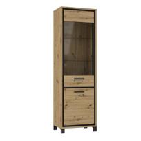 Vitrina Forte Trondheim 1D, rudos spalvos/juoda