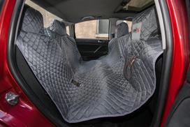 Hobbydog automobilio sėdynių užtiesalas su velcro juosta, pilkas, 190x140 cm