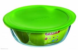 Pyrex karščiui atsparus indas su dangčiu Cook & Store green, 20 cm