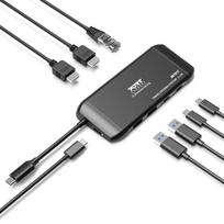 PORT CONNECT Mobile docking station USB-C, 2x4K 7peripherals, PD100W