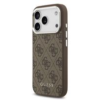 Guess 4G MagSafe dėklas skirtas Apple iPhone 17 Pro rudos spalvos
