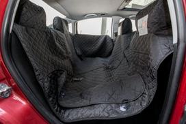 Hobbydog automobilio sėdynių užtiesalas su šonais ir velcro juosta, juodas, 220x140 cm