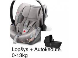 Komplektas: Vežimėlio lopšiuko + autokėdutės 0-13 kg