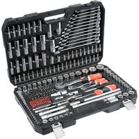 Galvučių ir raktų komplektas Yato 216 vnt. 1/4" + 3/8" + 1/2"