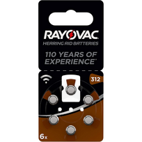 Klausos aparatų baterijos Rayovac Special 312, 6 vnt.