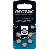 Klausos aparatų baterijos Rayovac Special 675, 6 vnt.