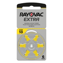 Klausos aparatų baterijos Rayovac Extra 10, 6 vnt.