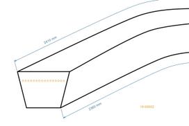 Trapecinis pjaunamosios diržas Mcculloch M125-97TC pjaunamosios plotis 42 (107 cm) 13x2360mm Li, 13x2410mm La