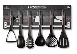 Prekė su pažeista pakuote. Virtuvės reikmenų rinkinys Berlinger Haus Carbon Pro BH-6330, 32 cm, juoda sp./pilka sp., 6 vnt.